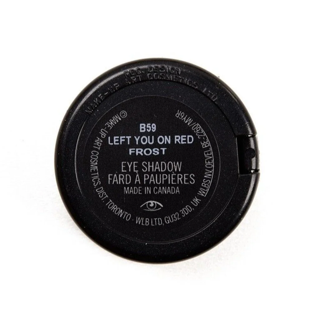 MAC LEFT YOU ON RED Eye Shadow ~ Intense Red Violet Duochrome Metallic Frost